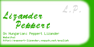 lizander peppert business card